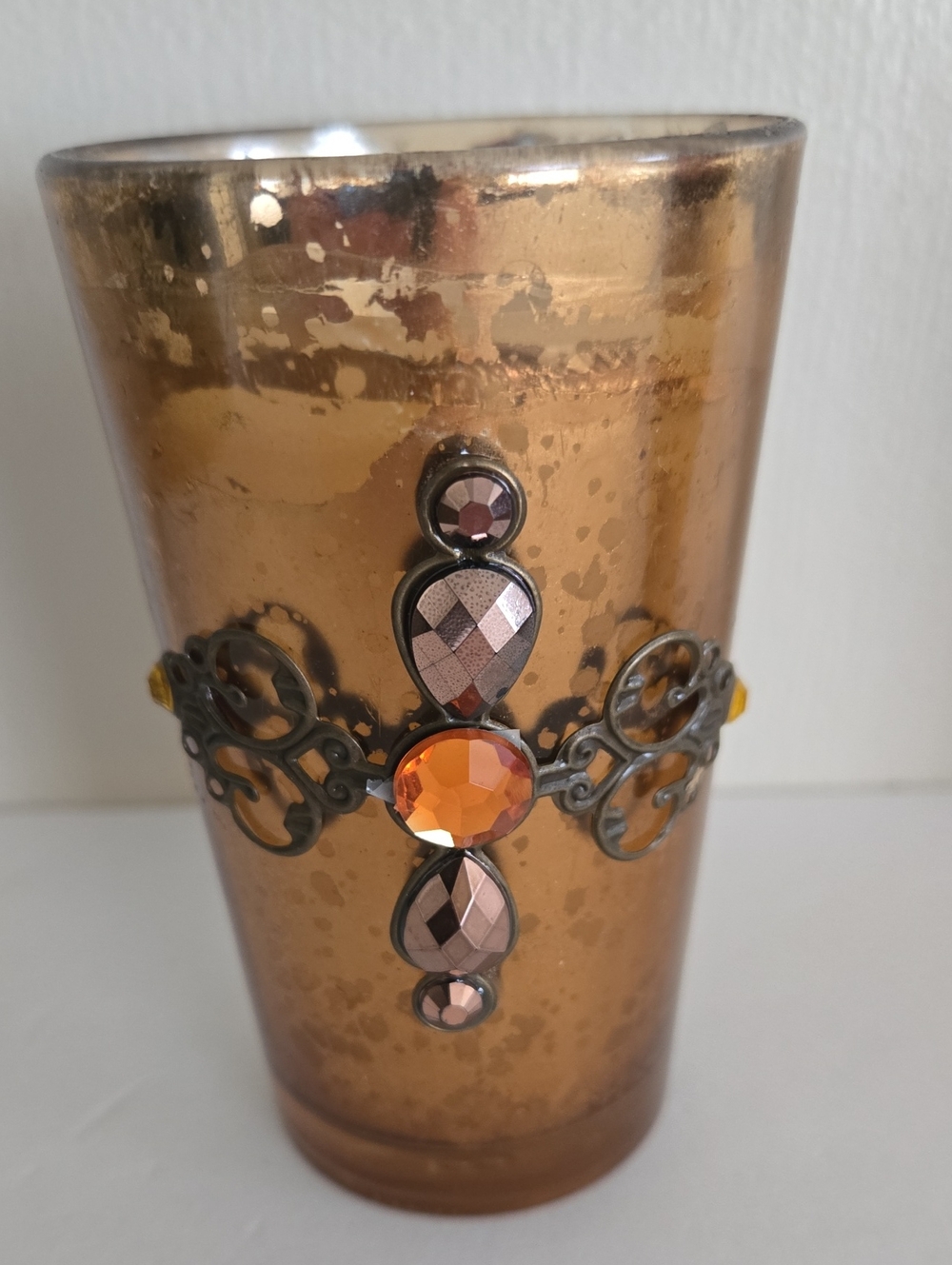 Gold Cross Charms Candle